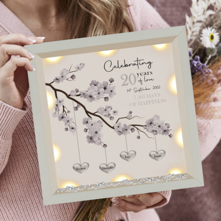 20th Wedding Anniversary Family Branch Frame