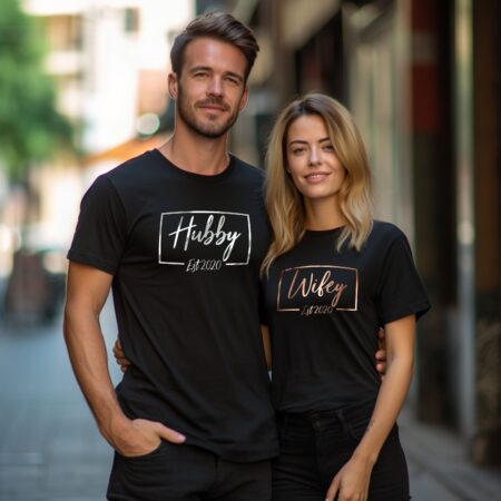Mr & Mrs t shirts | Wifey and Hubby t-shirt | Newlyweds t-shirts | Honeymoon tees |Couples tshirt | Just married shirt