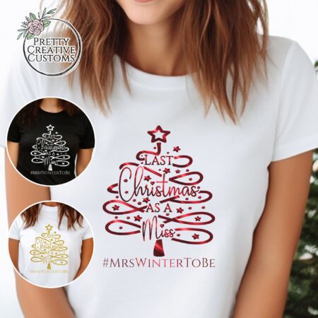 First Christmas as a Mrs T-shirt | New Bride Christmas shirt | Christmas t shirt | Personalised Christmas top | New Bride gift