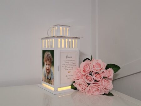 Personalised Photo Lantern LED light gift Grandchildren photo gift Mothers day gift Nan Christmas gift Mum birthday Gift Gift for her candle