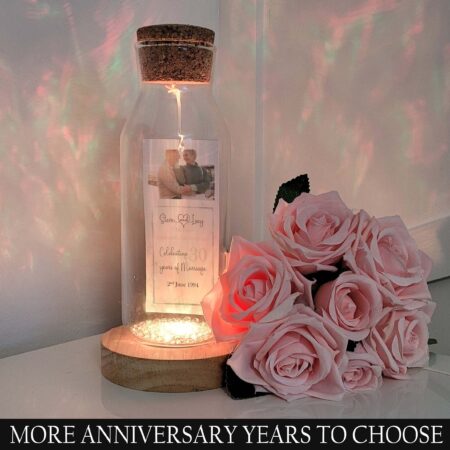 30th Wedding anniversary Gift, Personalised Pearl wedding anniversary, Anniversary gift for her, message in a bottle gift for the couple