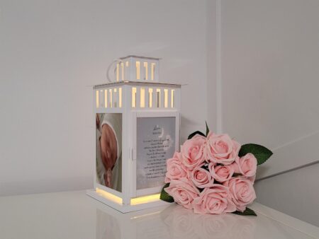 Baby Memorial Photo Lantern, Baby loss, Remembrance Lantern, memorial gift, miscarriage gift, Memorial candle, in Loving Memory, light gift