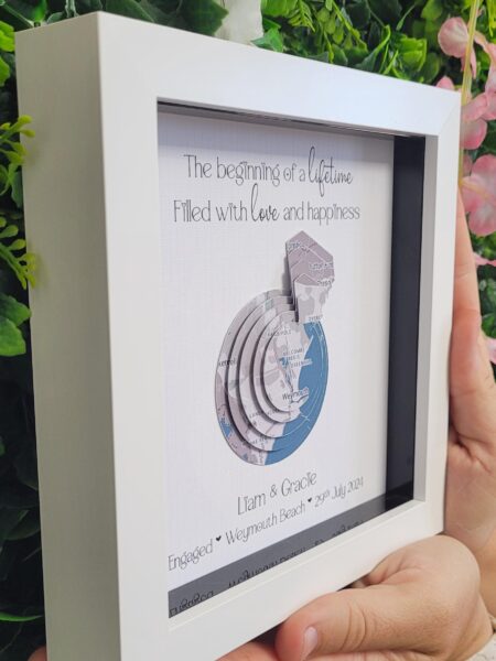 Personalised engagement gift engagement 3D map gift for her proposal gift Fiancé gift couples gift custom gift wedding gift for couples
