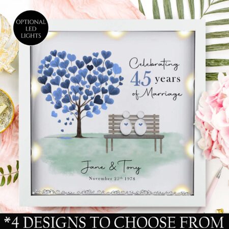 45th Wedding anniversary Gift | Family tree framed print | Sapphire wedding anniversary gift | Wedding Gift | Anniversary milestone gift