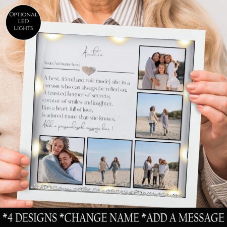 Personalised Auntie photo frame | Auntie Birthday gift | Gifts for her Auntie photo gift | Sister Christmas gift | Sister Birthday Gift