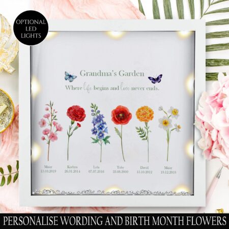 Grandparents gift, Birth Flower Print, Birth Flower Family Print, Birth Flower, Christmas Gift, Gifts For Her, gifts for gran, gifts for mum