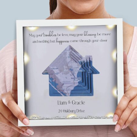 Personalised New Home gift | First home frame | New home Gift for Couple| Housewarming Gifts | Personalised New Home Map | Our First Home