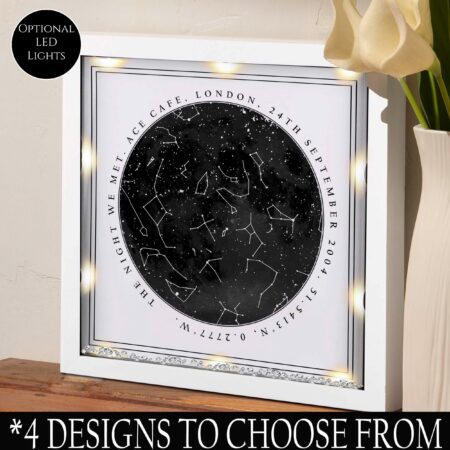 custom Star Map, Personalised engagement gift, gift for her,  Fiancé gift, couples gift, the night we met, wedding gift