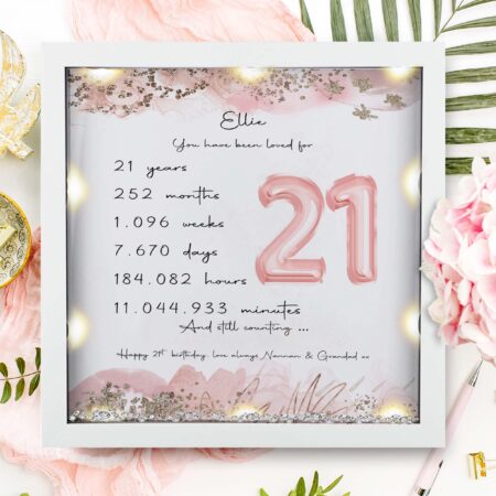 21st Birthday gift for her Personalised Birthday gift Daughter birthday gift 21st Milestone birthday frame Granddaughter Gifts for her