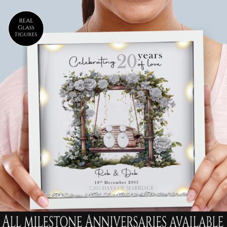 20th Wedding anniversary Gift | Family tree framed print | Platinum wedding anniversary gift | Wedding Gift | Anniversary milestone gift