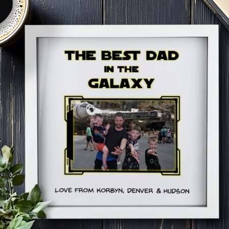 Personalised Christmas Gift for Daddy, Custom Print for Dad, Birthday gift, star wars Gift for him, Dad Photo Family Gift