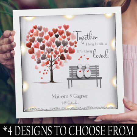 Wedding anniversary Gift | Family tree framed print | A life they loved | Couples anniversary gift | Gift for her | Anniversary milestone
