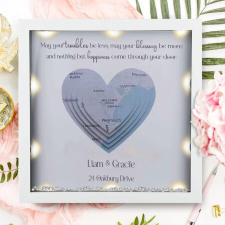 Personalised New Home gift | First home frame | New home Gift for Couple| Housewarming Gifts | Personalised New Home Map | Our First Home