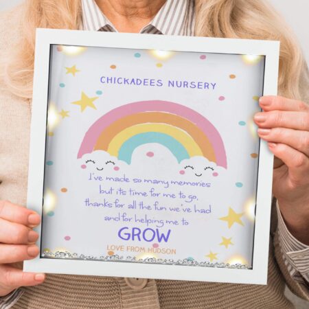 Personalised thankyou teacher gift Nursery school Appreciation Gift pre-school leaving gift helping you grow gift thankyou present from kids