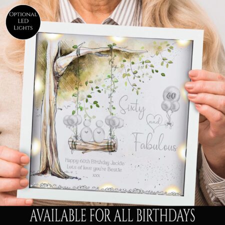 60th Birthday gifts for women Personalised Birthday gift Mum birthday gift 60th Milestone birthday frame Gifts for her