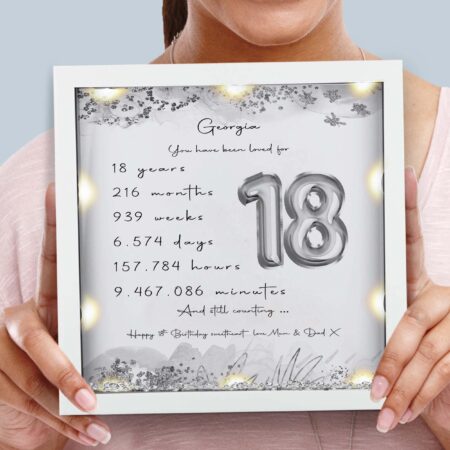 18th Birthday gift for girls Personalised Birthday gift Daughter birthday gift 18th Milestone birthday frame Granddaughter gift Gift for her