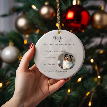 Custom Pet Ornament | Personalised Dog bauble | Dog/ Cat memorial gift | Personalised Christmas Bauble & Tree Decoration