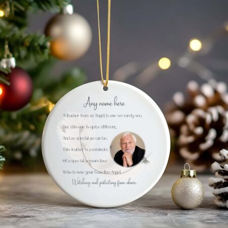 Memorial Christmas Bauble, Memory Ornament, Memorial Keepsake Christmas Bauble,  Memorial Photo Ceramic Christmas Bauble, Memorial gift