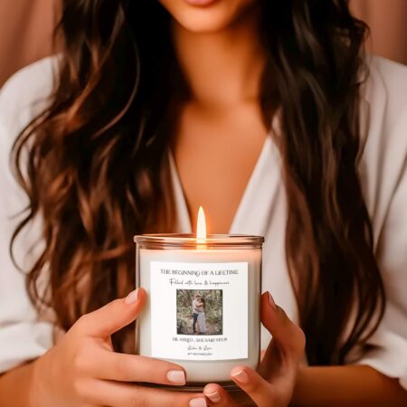 Engagement Candle For Couple, Wedding Gift, Engagement gift, personalised candle, Anniversary Gift For Friend, Gift For Her scented candle