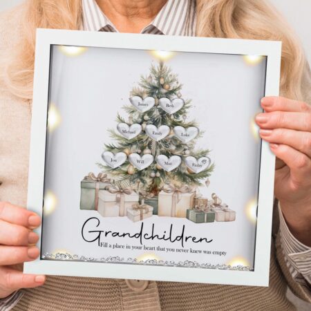Personalised Christmas family tree, Christmas gift for nan, Grandchildren tree, Grandma gift, Gifts for her, Gift for Grandparents