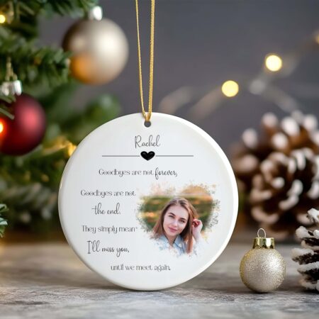 Memorial Christmas Bauble, Memory Ornament, Memorial Keepsake Christmas Bauble,  Memorial Photo Ceramic Christmas Bauble, Memorial gift