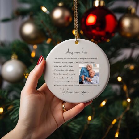 Memorial Christmas Bauble, Memory Ornament, Memorial Keepsake Christmas Bauble,  Memorial Photo Ceramic Christmas Bauble, Memorial gift