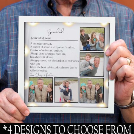 Grandad personalised photo frame | Grandad Christmas gift | Grandad birthday gift | gift from grandchild | grandad noun | Gifts for him